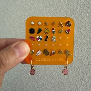 Cords Club Assorted Flat Back Stud Earrings